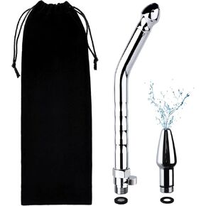 Shower Enema Kit, Shower Douche Nozzle Cleansing System with Water Control Valve for Men and Women Portable Cleaning