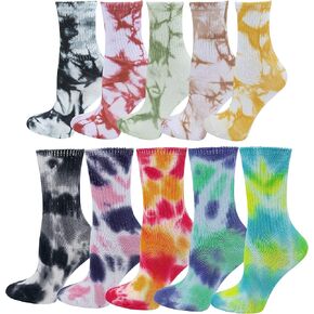 Bienvenu Parents’ Tie Dye Cotton Socks & Kids Tie Dye Socks Set 10 Pairs