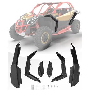 NIXFACE X3 Fender Flares Fit for Can-Am Maverick X3/X3 Max/Ds/Turbo R/RR 2017-2025 Fenders Mud Guards Accessories Replace OEM #715002973 with Hd10 Torx Screw Truss Head Pt K50