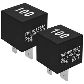7M0951253A #100 ترحيل السيارات (حزمة 2) - 12VDC 70A 4 -Pin SPST متوافق مع 8E0951253 8D0951253 4H0951253 443951253J 191937503