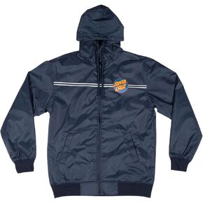 Santa Cruz Dot Hooded Windbreaker L/S Skatoboard Jacket للشباب ، البحرية ، XS