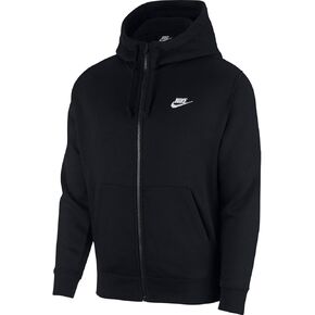 Nike Men's Sportswear Club Fleece Full Zip Hoodie, Fleece Zip-Up Hoodie Men, White/White/Black, XL in Saudi Arabia