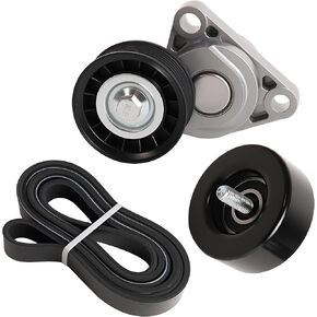 90K-38328D Drive Belt Tensioner Component Kit Fit for Chevrolet Corvette 2005-2013, Drive Belt Tensioner & Idler Pulley & Serpentine Belt Replacement for 38328 12569301