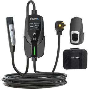 Level 2 Tesla Charger-40Amp 240V NEMA 14-50 Plug, 25ft Extension Cable, Adjustable Current/Start Charging Time-Portable Mobile EV Charger for Tesla Car, Compatible with Model Y/3/S/X/Cybertruck
