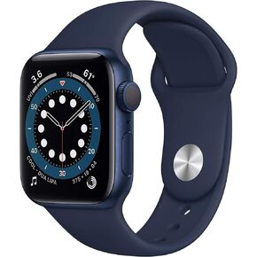 Apple Watch Series 6 (GPS + Cellular, 40mm) - Space Gray Aluminum Case with Black Sport Band (Renewed) in Kuwait