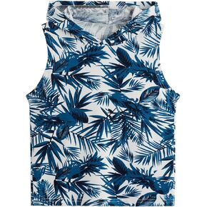 Milumia Boy's Tropical Print Oclesivess Hoodie Top Summer Summer Dust Crasal Tank