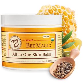 Sweet Bee Naturals - All-in-One Balm & Ointment for Face & Body, Multipurpose Moisturizer for Dryness, Burns, & Irritation, Nourishing Bee Magic Skin Care Essentials - 1 Jar (4oz)