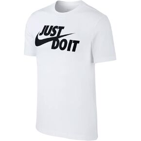 Nike Men's Sportswear Tee Just Do It Swoosh, Black/White, Medium in Saudi Arabia