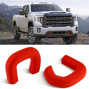 Tow Hook Cover Silicone Protecting Covers Tow Accessories Compatible with GMC Sierra 1500 Accessories 2019-2025 (Red)