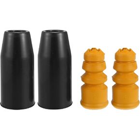 Motoforti Rear Suspension Bump Stop Shock Absorber Strut Boot Kit, for Audi A4 Saloon 2007-2015, Rubber, No.8E0512137E/8K0512131B, Black Yellow, 2 Set