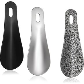 3 Pcs Mini Shoe Horn Stainless Steel Metal Shoehorn Travel Shoe Horn Travel Aid Shoe Helper for Men, Women and Seniors