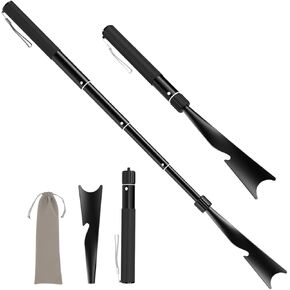 JJDPARTS حذاء قرن طويل مقبض طويل ، 16.9 "-37.4" قرن الحذاء المعدني تلسكوبي ، طول قابلة للتعديل محمولة قرن الحذاء الطويل ، مقبض طويل القرن لكبار السن الرجال