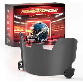 Shatterproof Football Visor - Universal Fit for Youth & Adult Helmets (Riddell SpeedFlex/Schutt F7/Xenith), Matte Black Polycarbonate Lens, Tool-Free Installation