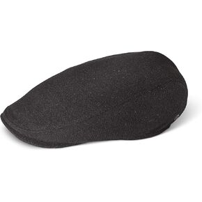 Irish Wool Hats Irish Flat Cap (Black, Small)
