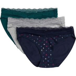 Tommy Hilfiger Women's Cotton Lace Bikini Underwear 3-Pack