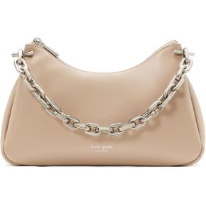 kate spade new york Grace FINE Grain Leather Chain Shoulder, Timeless Taupe