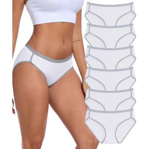 ANLIQI Underwear for Women Soft Stretch Modal Sports Bikini Panties Moisture Wicking High-cut Panties for Women Multipacks
