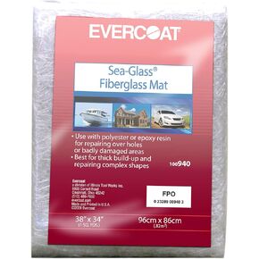 Evercoat Sea-Glass Fiberglass Mat - Fiberglass in Non-Woven State - 1.5 Oz - 9 Sq Ft