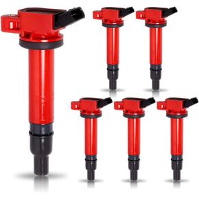 ENA 6 Pack Red Ignition Coil Compatible with Toyota Tacoma 4Runner Tundra FJ Cruiser Scion xB 2005 2006 2007 2008 2009 2010 2011 2012 2013 2014 2015 4.0 V6 for UF495 C1426 90919T2006