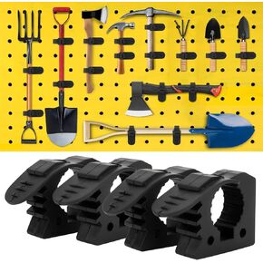 PSLER Quick-Release Rubber Clamps Mount Shovel Axe Holder Mount for Truck Bed Roof Rack Trailer Off-Road Vehicle UTV Universal for Diameter Tools 1"-1-1/3" 2pc Black