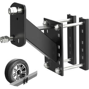 Trailer Spare Tire Mount,Boat Accessories, Rv Accessories Spare Tire Mount for Utility Trailer,Fits 4 & 5 & 6 Lugs Trailer Wheels on 4", 4.5'', 4.75'', 5'' and 5.5'' Bolt Patterns,Up to 150 Lbs