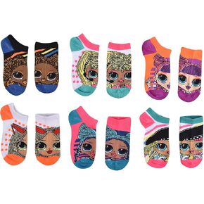 LOL Dolls OMG Fierce Character Faces Girls Ankle Socks 6-Pack