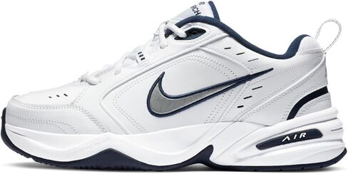 Nike Air Monarch IV Men's Extra Wide Width 4E Shoes White/Metallic Silver 416355-102 (9 4E US) in Saudi Arabia