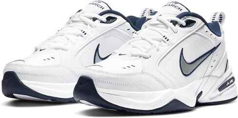 Nike Air Monarch IV Men's Extra Wide Width 4E Shoes White/Metallic Silver 416355-102 (9 4E US) in Saudi Arabia