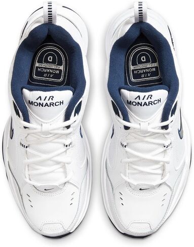 Nike Air Monarch IV Men's Extra Wide Width 4E Shoes White/Metallic Silver 416355-102 (9 4E US) in Saudi Arabia