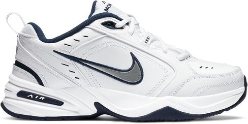 Nike Air Monarch IV Men's Extra Wide Width 4E Shoes White/Metallic Silver 416355-102 (9 4E US) in Saudi Arabia