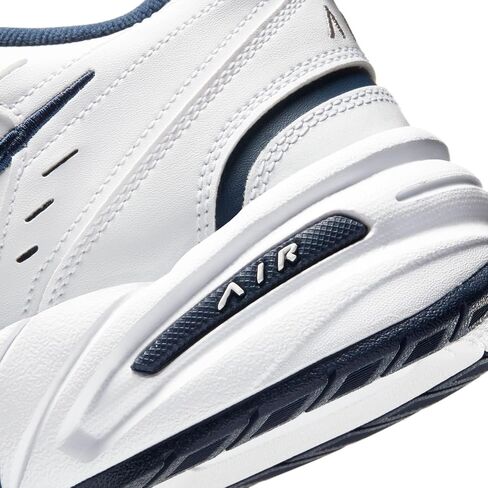 Nike Air Monarch IV Men's Extra Wide Width 4E Shoes White/Metallic Silver 416355-102 (9 4E US) in Saudi Arabia