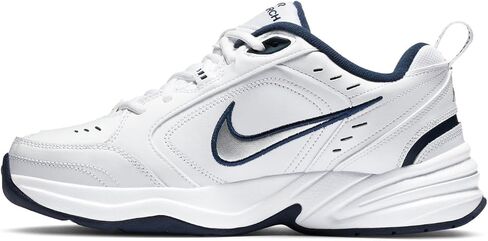 Nike Air Monarch IV Men's Extra Wide Width 4E Shoes White/Metallic Silver 416355-102 (9 4E US) in Saudi Arabia
