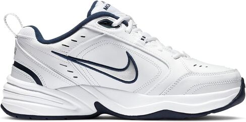 Nike Air Monarch IV Men's Extra Wide Width 4E Shoes White/Metallic Silver 416355-102 (9 4E US) in Saudi Arabia