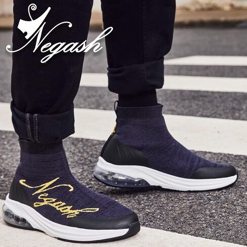 Negash Fashion Sneakers for Men Breathable Sock Shoes for Men Casual Slip On Walking Sneakers Lightweight Running Shoes in Kuwait