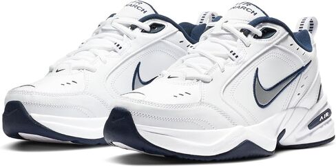 Nike Air Monarch IV Men's Extra Wide Width 4E Shoes White/Metallic Silver 416355-102 (9 4E US) in Saudi Arabia