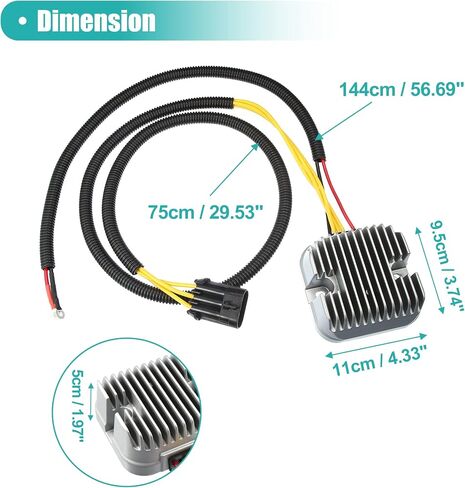 X AutoHaux ATV الجهد الجهد المنظم استبدال Polaris Sportsman 325 450 HD 570 Touring X2 2015-2018 for Polaris Hawkeye 325 2015 3 Pin Connector 4014543 54014543 in Kuwait