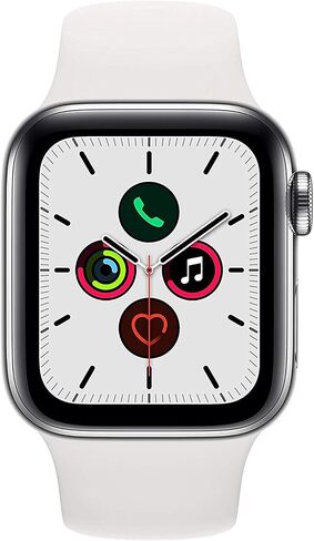 Apple Watch Series 5 (GPS, 40MM) - Gold Aluminum Case with Pink Sand Sport Band (Renewed) in Saudi Arabia
