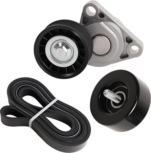 90K-38328D حزام محرك حزام الموتر طقم مكونات ملائمة لشيفروليه كورفيت 2005-2013 ، محرك حزام توتر وكرات العدسة واستبدال حزام السربنتين لـ 38328 12569301 in Kuwait