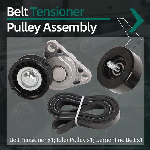 90K-38328D حزام محرك حزام الموتر طقم مكونات ملائمة لشيفروليه كورفيت 2005-2013 ، محرك حزام توتر وكرات العدسة واستبدال حزام السربنتين لـ 38328 12569301 in Kuwait