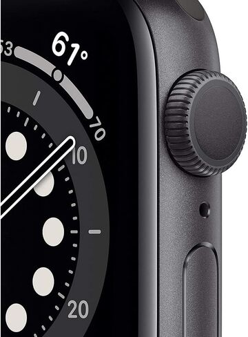 Apple Watch Series 6 (GPS + Cellular, 40mm) - Space Gray Aluminum Case with Black Sport Band (Renewed) in Saudi Arabia
