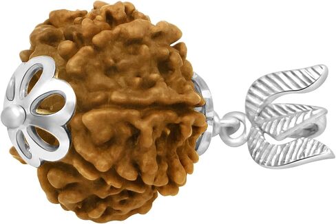 Arihant Gems & Jewels Nepali & Indian Rudraksha Pendant in 925 Sterling Silver – Natural, Certified, Spiritual Beads for Men & Women in Kuwait