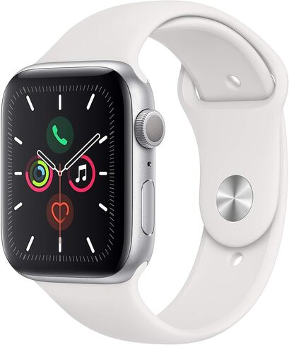 Apple Watch Series 5 (GPS, 44MM) Gold Aluminum Case with Pink Sand Sport Band (Renewed) in Saudi Arabia
