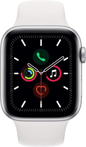 Apple Watch Series 5 (GPS, 44MM) Gold Aluminum Case with Pink Sand Sport Band (Renewed) in Saudi Arabia