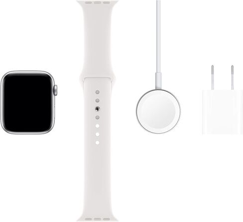 Apple Watch Series 5 (GPS, 44MM) Gold Aluminum Case with Pink Sand Sport Band (Renewed) in Saudi Arabia