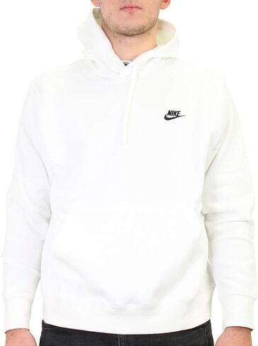 Nike Men's Pull Over Hoodie, White/White/Black, Medium in Saudi Arabia
