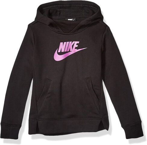 Nike Girls NSW Pullover Hoodie (Large, White/Pinksicle) in Saudi Arabia