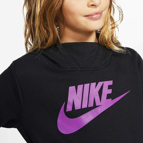 Nike Girls NSW Pullover Hoodie (Large, White/Pinksicle) in Saudi Arabia