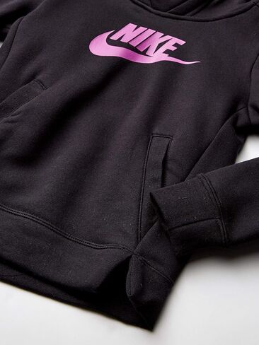 Nike Girls NSW Pullover Hoodie (Large, White/Pinksicle) in Saudi Arabia