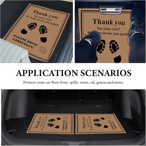 50 PCS Car Paper Floor Haps ، 16 × 20 بوصة قابلة للتصرف حصيرة حصيرة مؤقتة للسيارة ، حامي أرضية مقاوم للماء كرافت أغطية سجادة أوتوموتيف أغطية للتفصيل غسل التفاصيل (أبيض) in Saudi Arabia