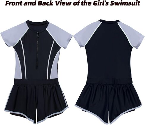 Hill & Sea Girls One Piece Swimsuits Quick-Dry Girls Bathing Suit, Soft Stretch Swimwear for Beach Pool Outdoor Play in Kuwait